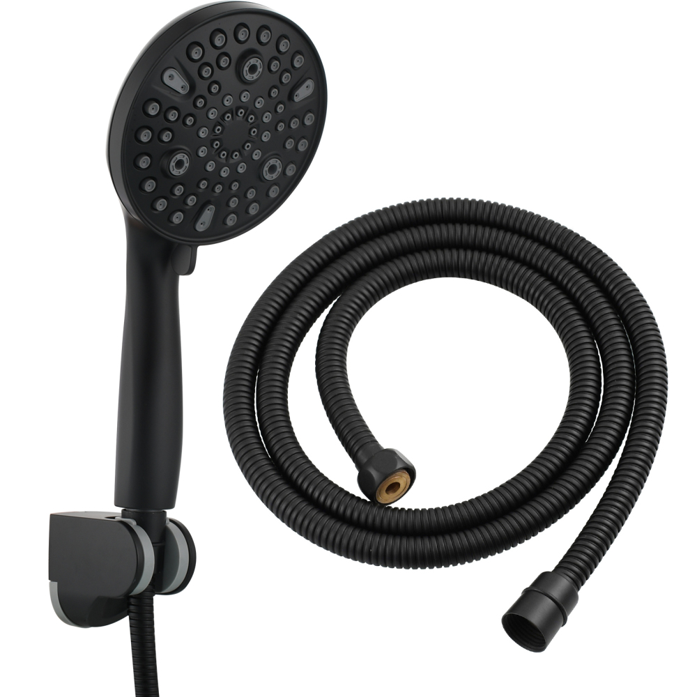 Tecmolog ABS Plastic Handheld Shower,Bathroom High Pressure Ten-Functions Showerhead,Chrome,Black,Brushed Nickel,BS168