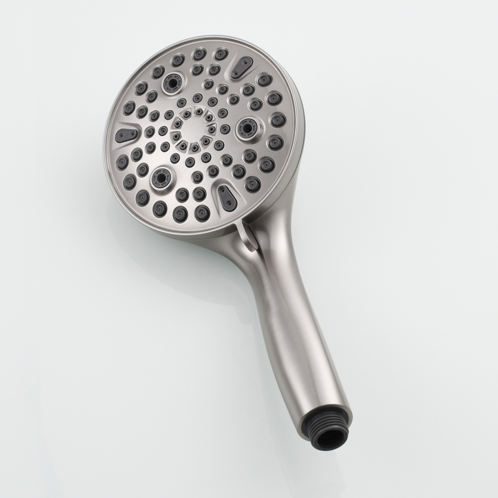 Tecmolog ABS Plastic Handheld Shower,Bathroom High Pressure Ten-Functions Showerhead,Chrome,Black,Brushed Nickel,BS168