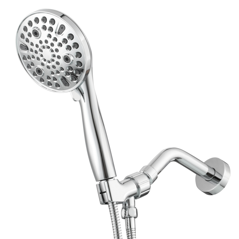 Tecmolog ABS Plastic Handheld Shower,Bathroom High Pressure Ten-Functions Showerhead,Chrome,Black,Brushed Nickel,BS168