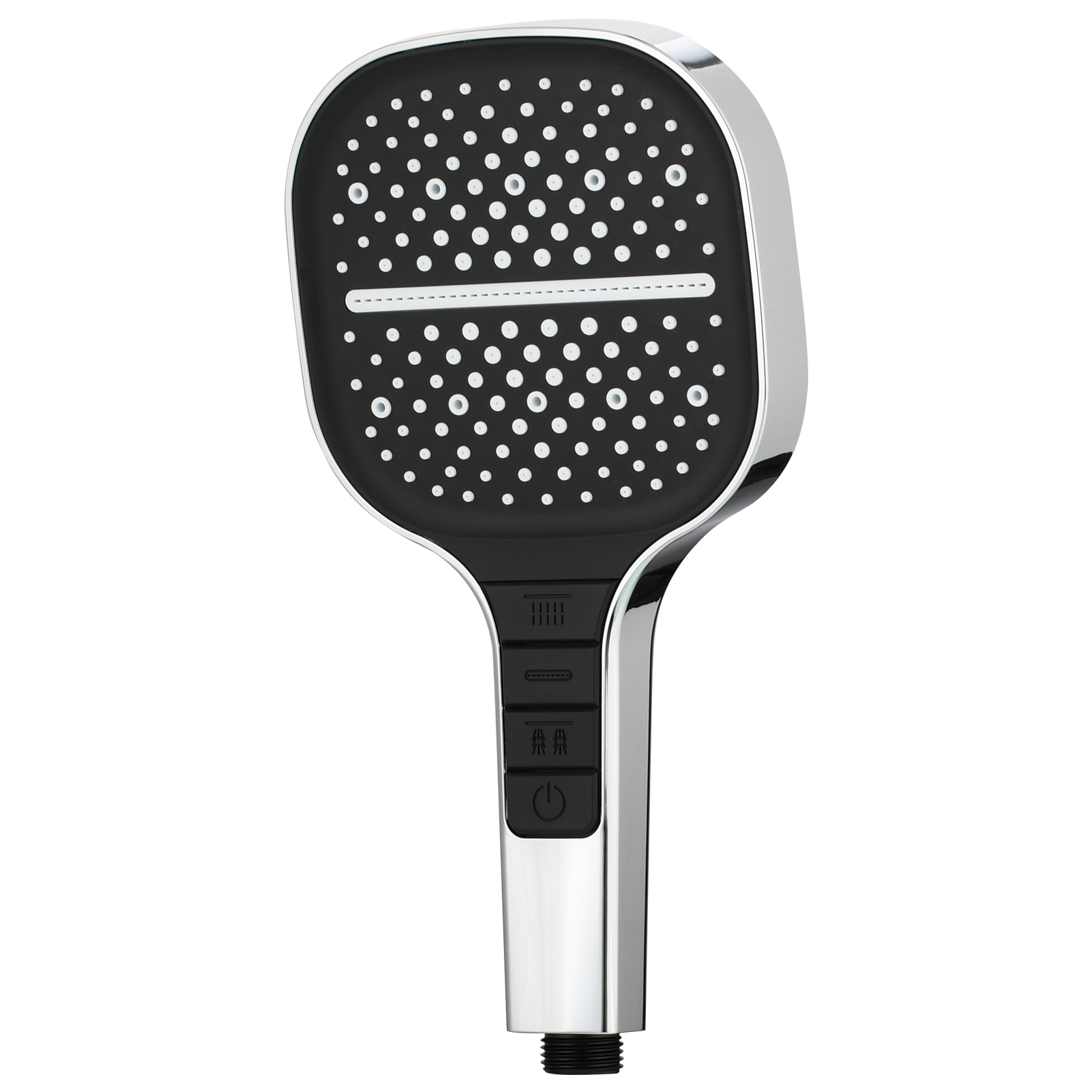 Tecmolog High-Pressure 8 settings Hand Shower with Shut Off Water Button, Shower Head with 5 Foot Hose & Adjustable Angle Bracket, BS170