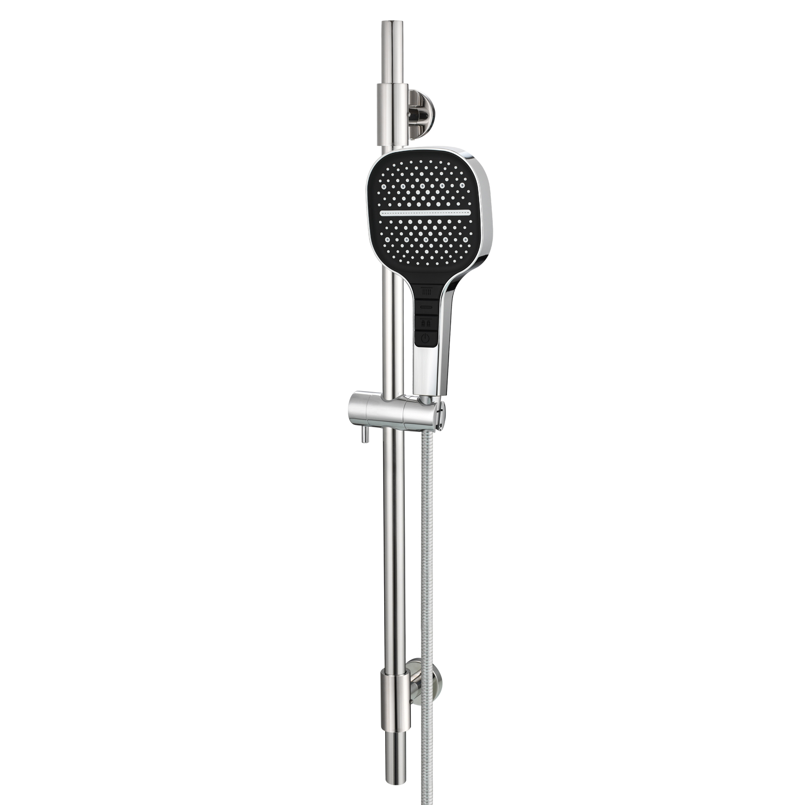 Tecmolog Stainless Steel Shower Slide Bar with Height/Angle Hangheld 5 Function Shower Head,SBH268-78