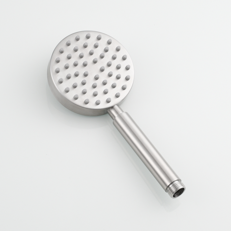 Tecmolog Stainless Steel Pressurized Shower Head,Brushed Nickel Bathroom Handheld Shower Head,BS171