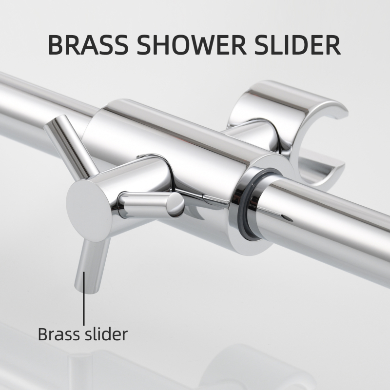 Tecmolog Brass Bathroom Showe Slide Bar with Adjustable Shower Holder,BC4049