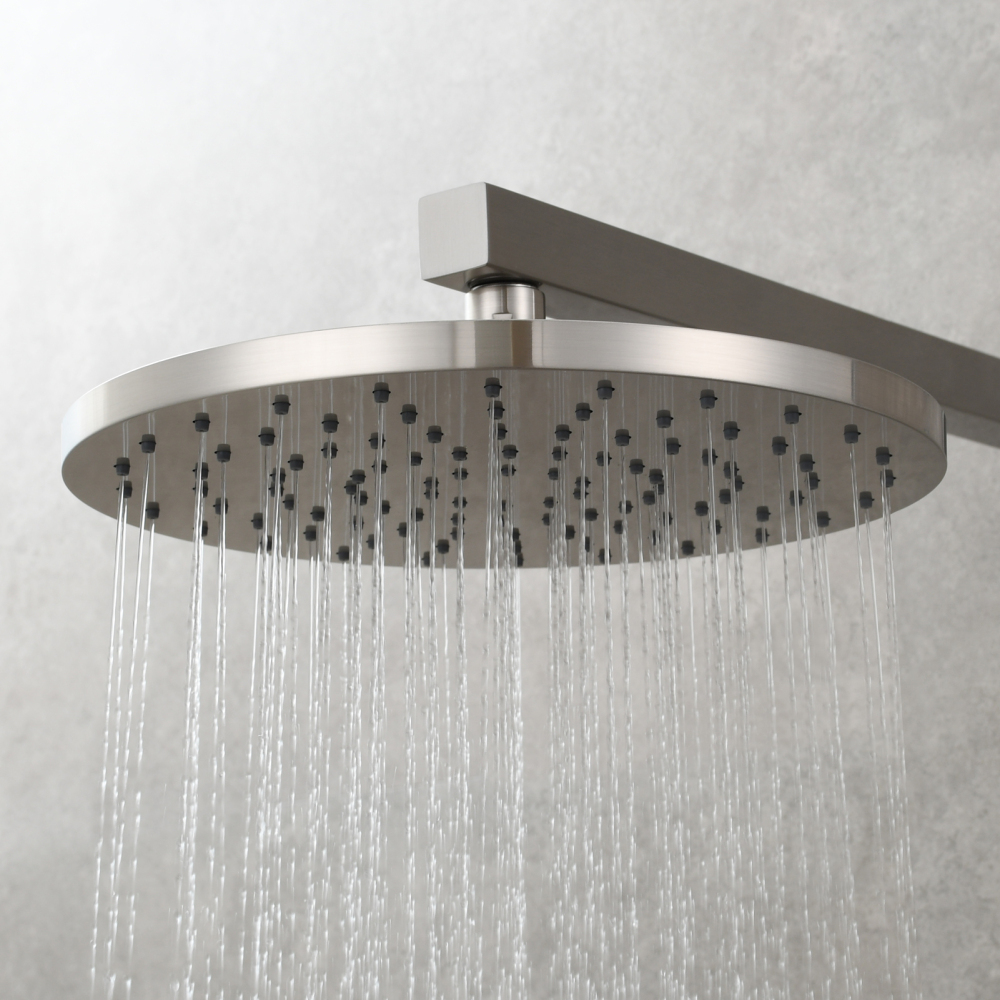 Tecmolog ABS Plastic 10 inch Shower Head,Brushed Nickel High Pressure Rainfall Shower Head,BD167NA