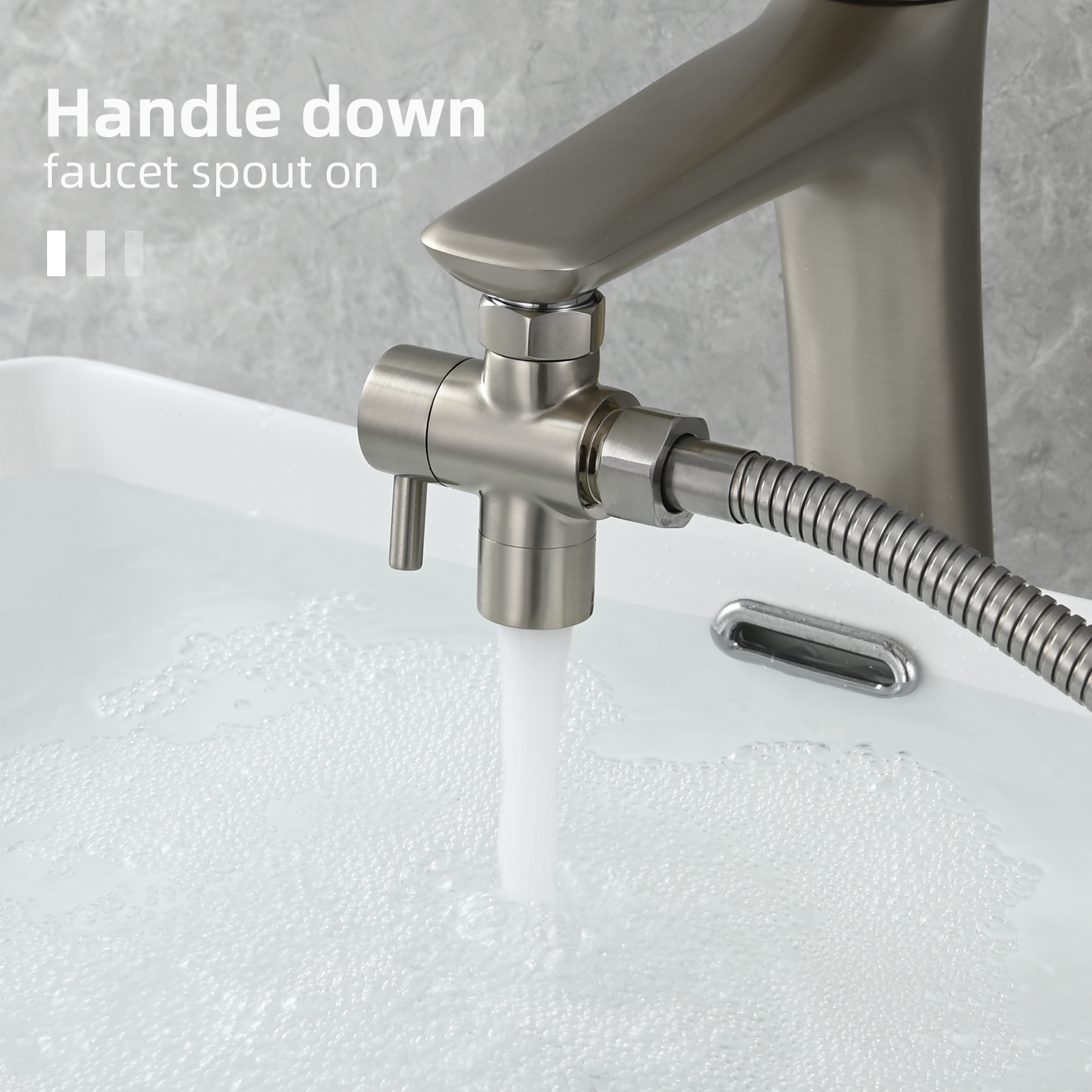Tecmolog Handheld Bidet Sprayer for Sink Faucet, Bathroom Faucet Bidet Sprayer Set for Pet Shower and Personal Hygiene, Warm Water Baby Cloth Diaper Sprayer