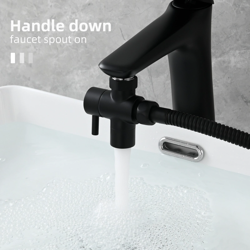 Tecmolog Handheld Bidet Sprayer for Sink Faucet, Bathroom Faucet Bidet Sprayer Set for Pet Shower and Personal Hygiene, Warm Water Baby Cloth Diaper Sprayer