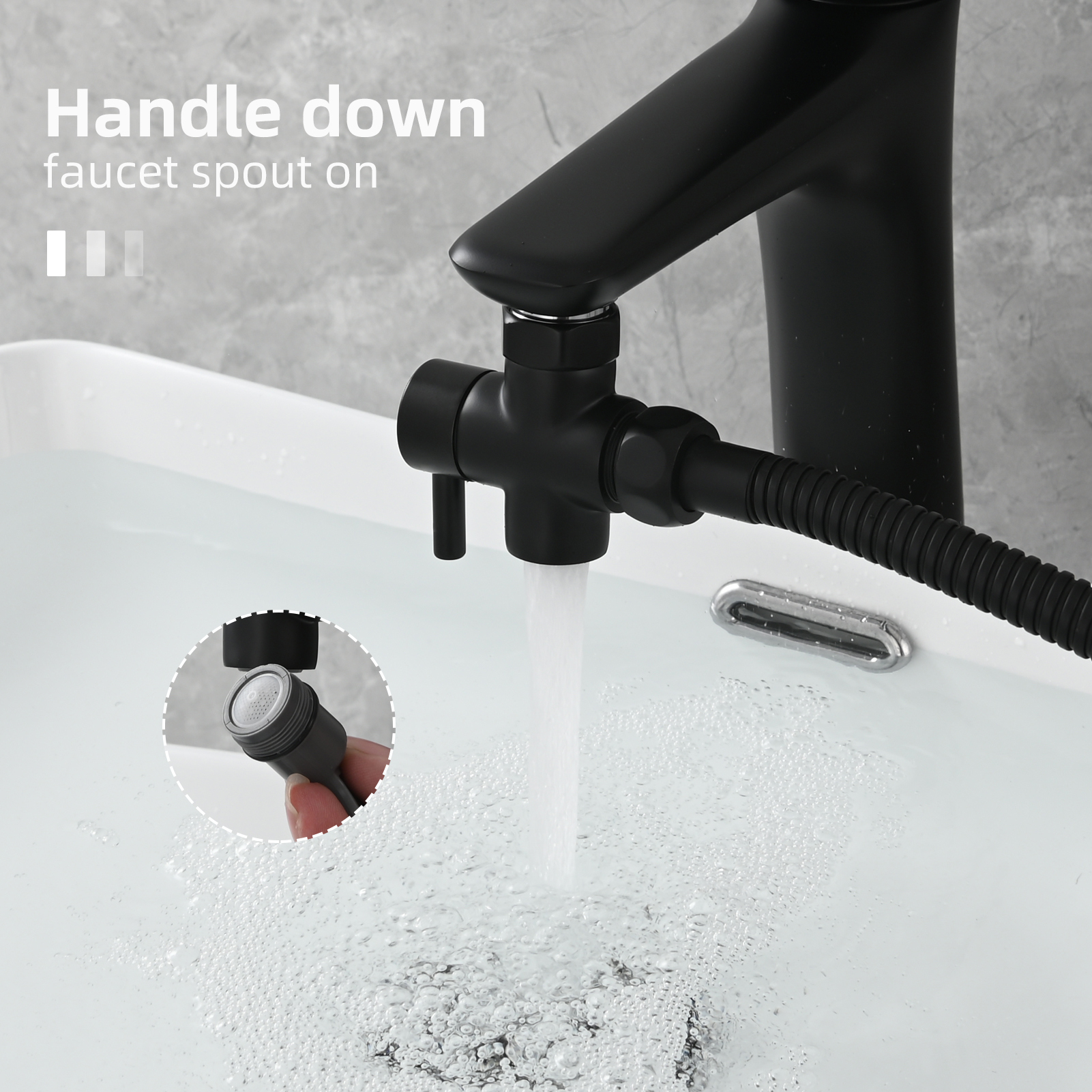 Tecmolog Handheld Bidet Sprayer for Sink Faucet, Bathroom Faucet Bidet Sprayer Set for Pet Shower and Personal Hygiene, Warm Water Baby Cloth Diaper Sprayer
