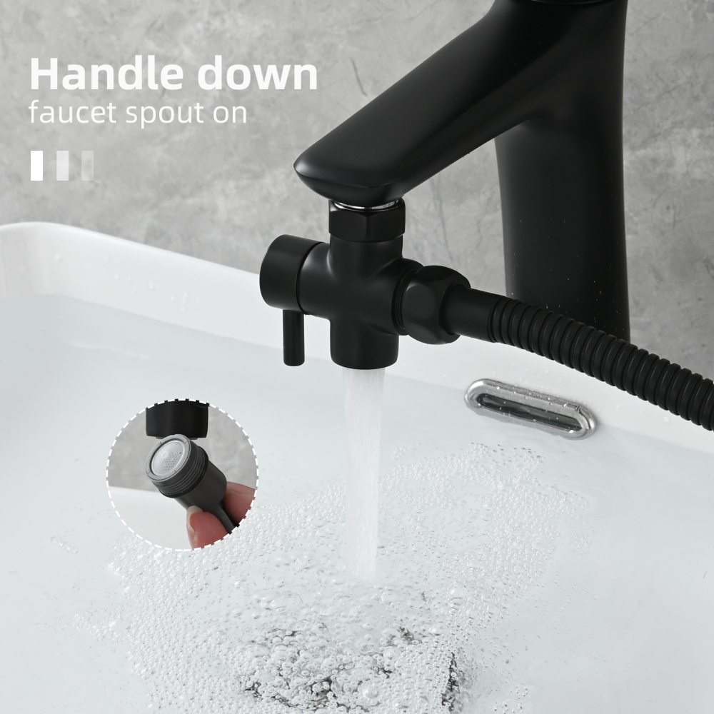 Tecmolog Handheld Bidet Sprayer for Sink Faucet, Bathroom Faucet Bidet Sprayer Set for Pet Shower and Personal Hygiene, Warm Water Baby Cloth Diaper Sprayer