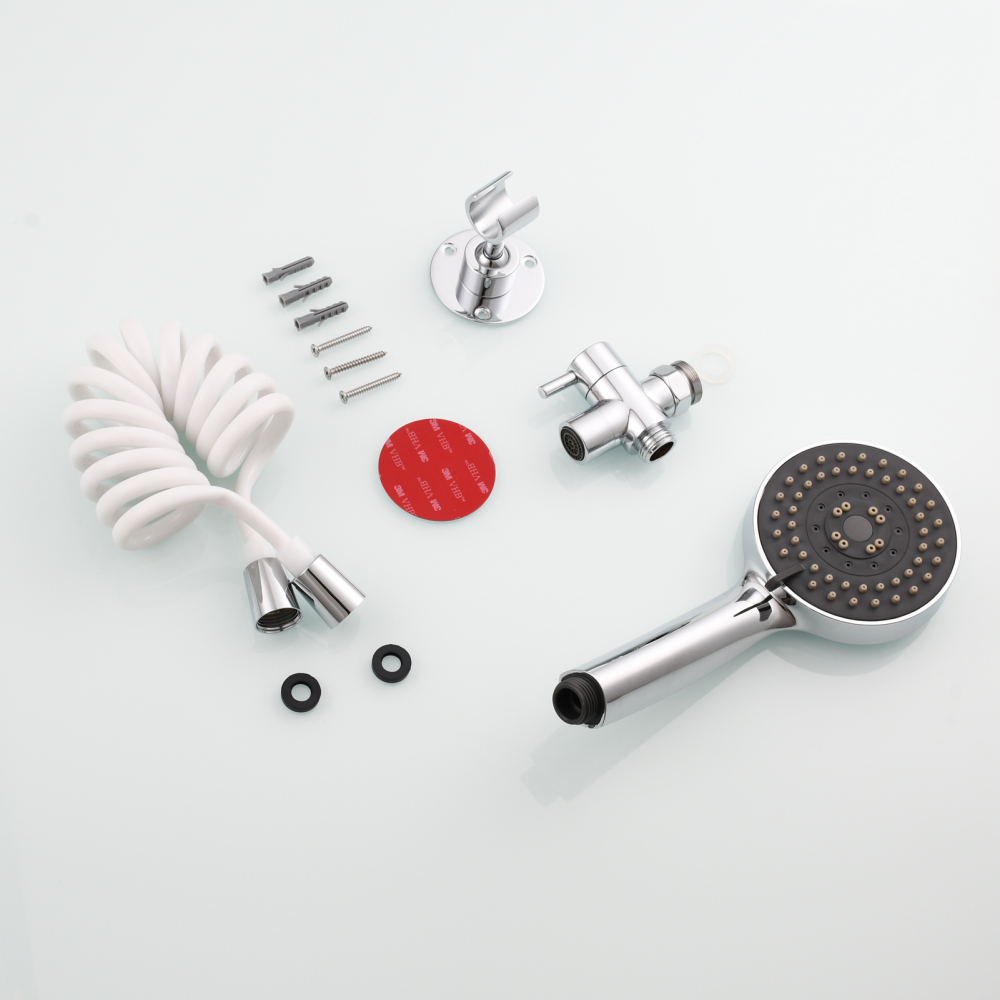 Tecmolog Sink Hose Sprayer Attachment, Bathroom Sink Sprayer Rinser Set with G1/2 Faucet Diverter Valve, 2M Hose and Holder for Hair Washing, Pet Washing and Baby Bath