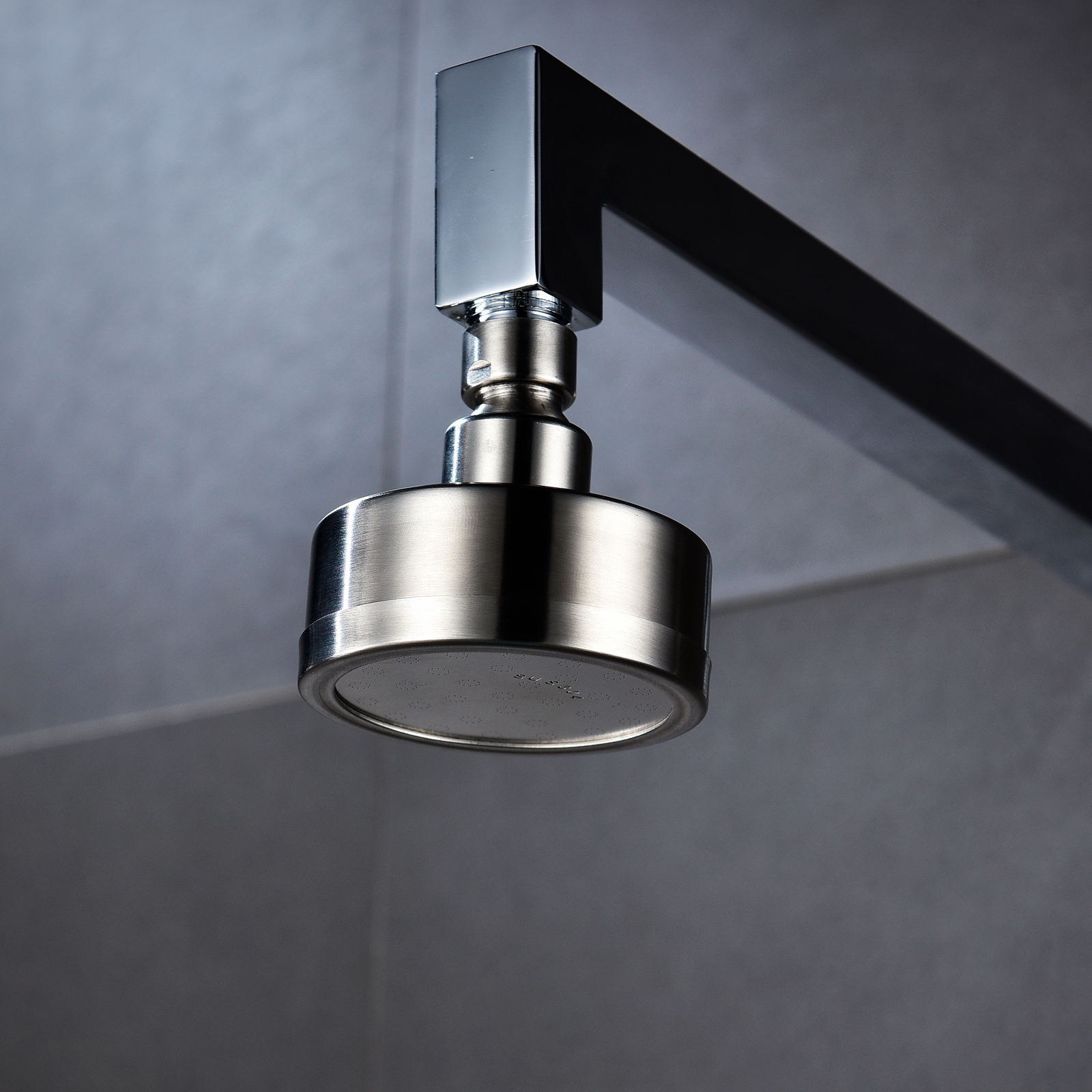 Tecmolog Stainless Steel Brushed Nickel Shower Head, Pressurized Water Saving and 360°  Rotate Shower Head