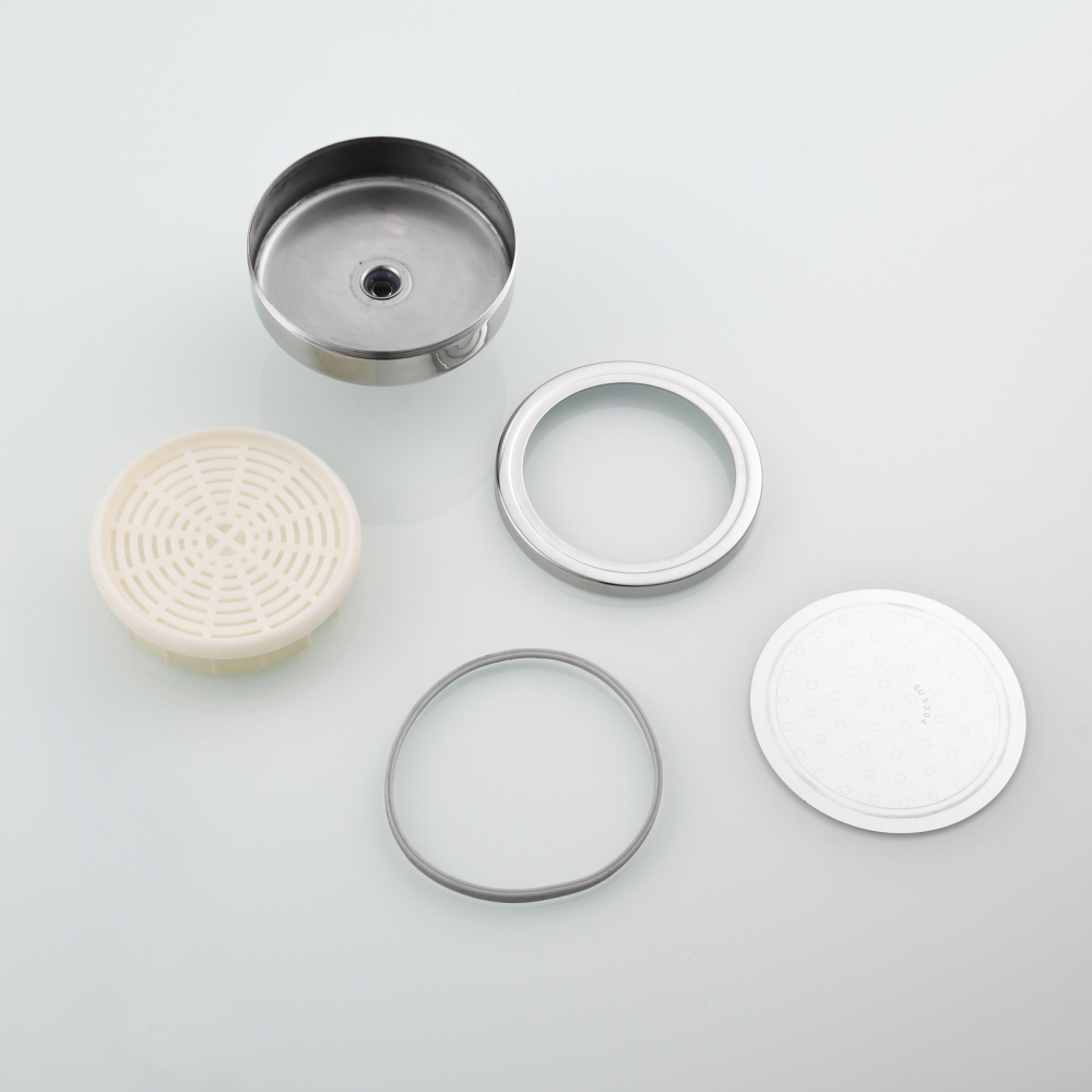 Tecmolog Stainless Steel Brushed Nickel Shower Head, Pressurized Water Saving and 360°  Rotate Shower Head