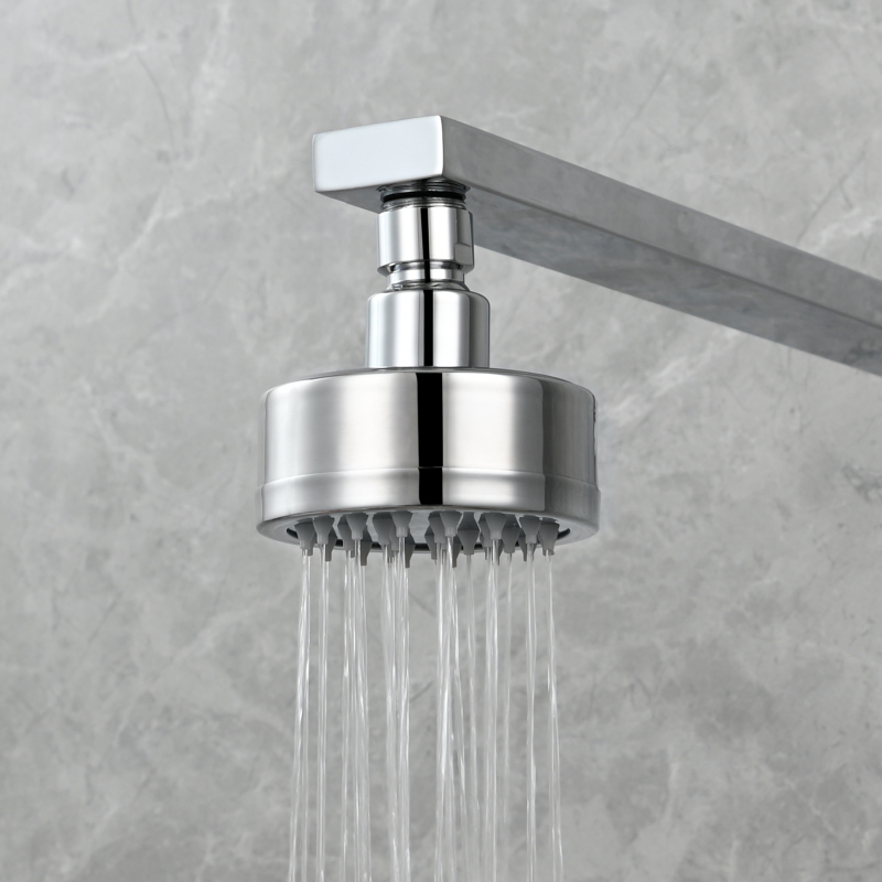 Tecmolog Stainless Steel Brushed Nickel Shower Head, Pressurized Water Saving and 360°  Rotate Shower Head