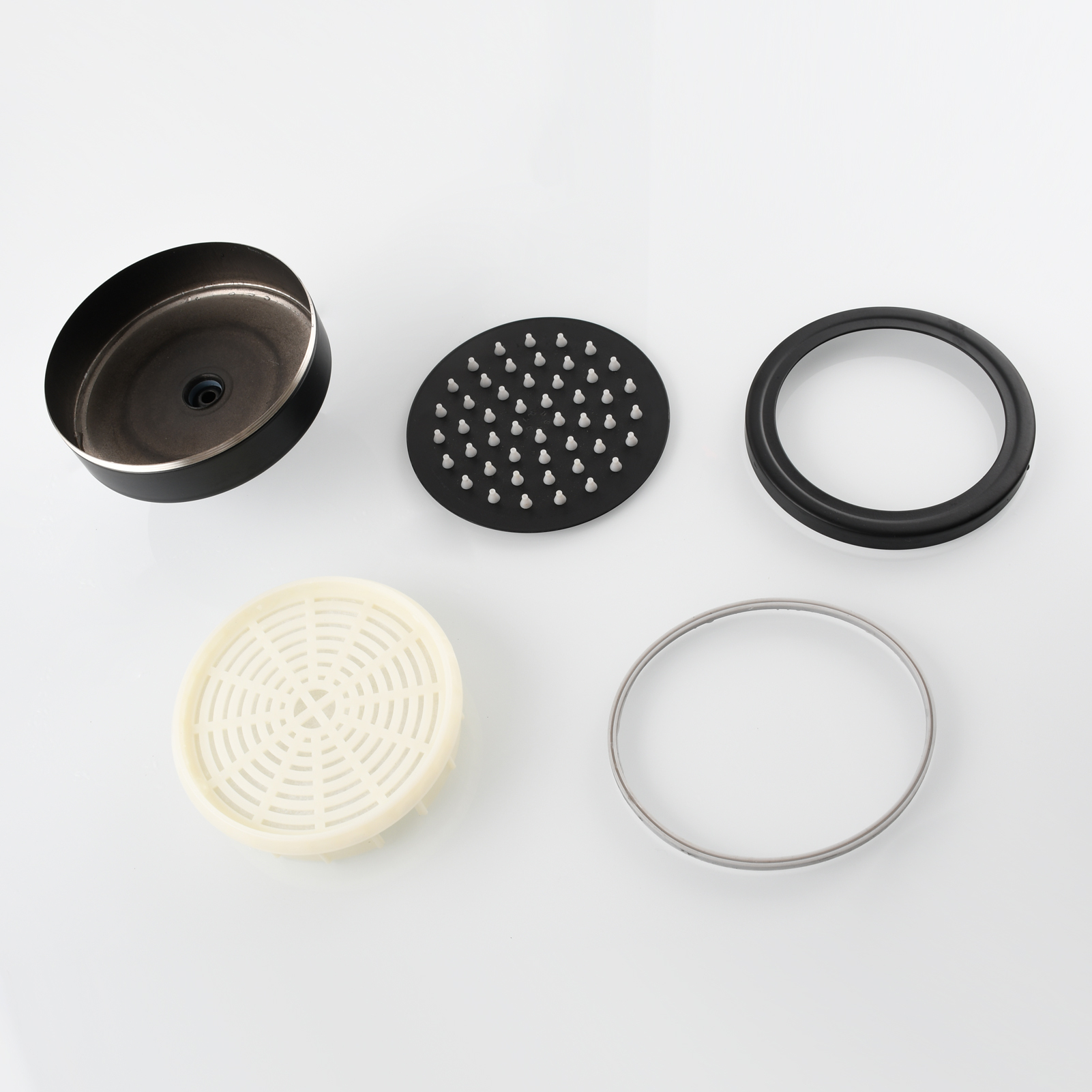 Tecmolog Stainless Steel Brushed Nickel Shower Head, Pressurized Water Saving and 360°  Rotate Shower Head