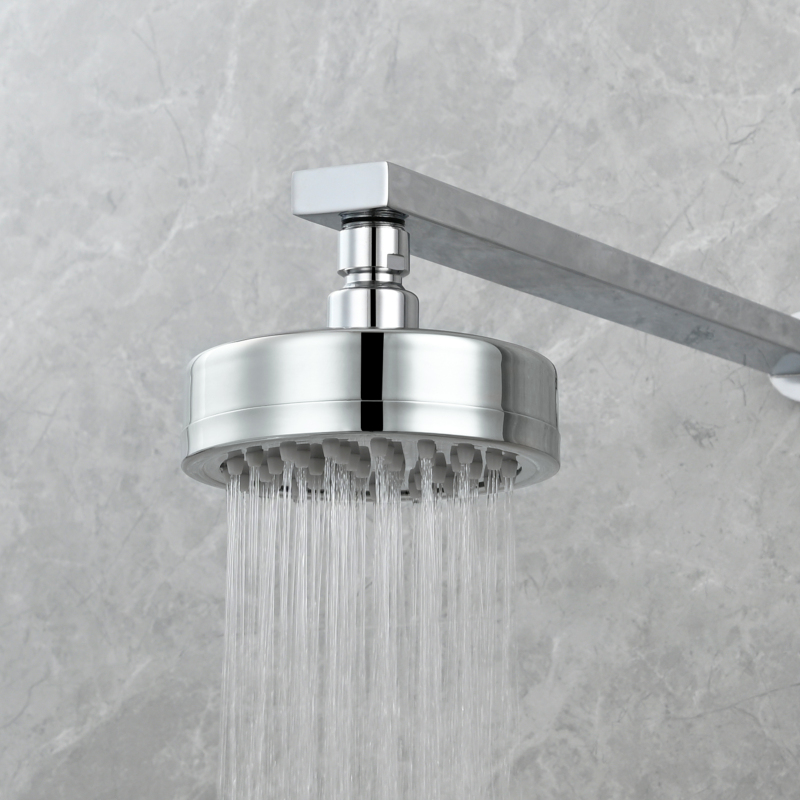 Tecmolog Stainless Steel Brushed Nickel Shower Head, Pressurized Water Saving and 360°  Rotate Shower Head