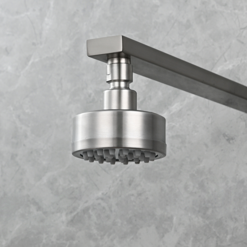 Tecmolog Stainless Steel Brushed Nickel Shower Head, Pressurized Water Saving and 360°  Rotate Shower Head