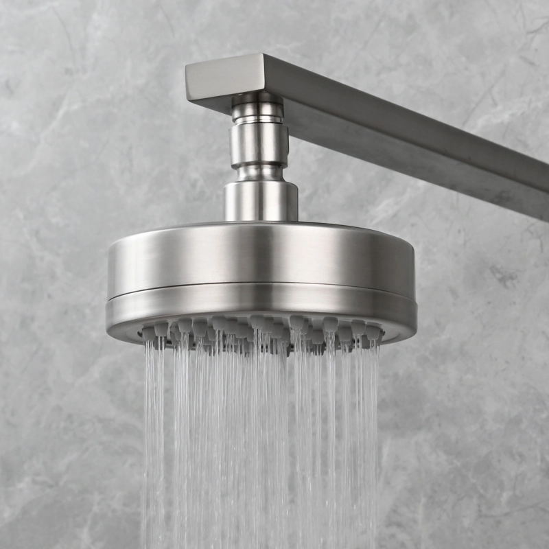 Tecmolog Stainless Steel Brushed Nickel Shower Head, Pressurized Water Saving and 360°  Rotate Shower Head