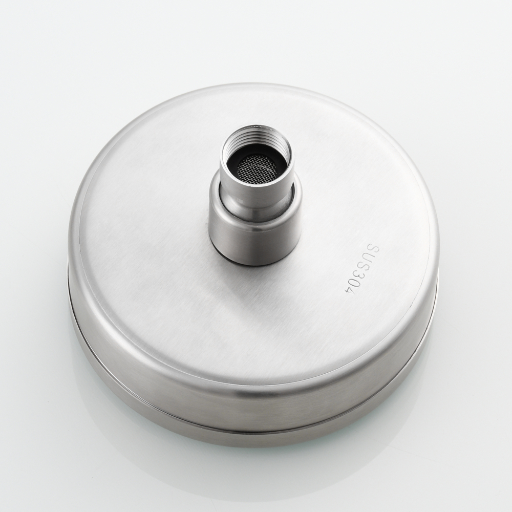 Tecmolog Stainless Steel Brushed Nickel Shower Head, Pressurized Water Saving and 360°  Rotate Shower Head