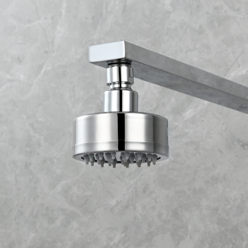 Tecmolog Stainless Steel Brushed Nickel Shower Head, Pressurized Water Saving and 360°  Rotate Shower Head