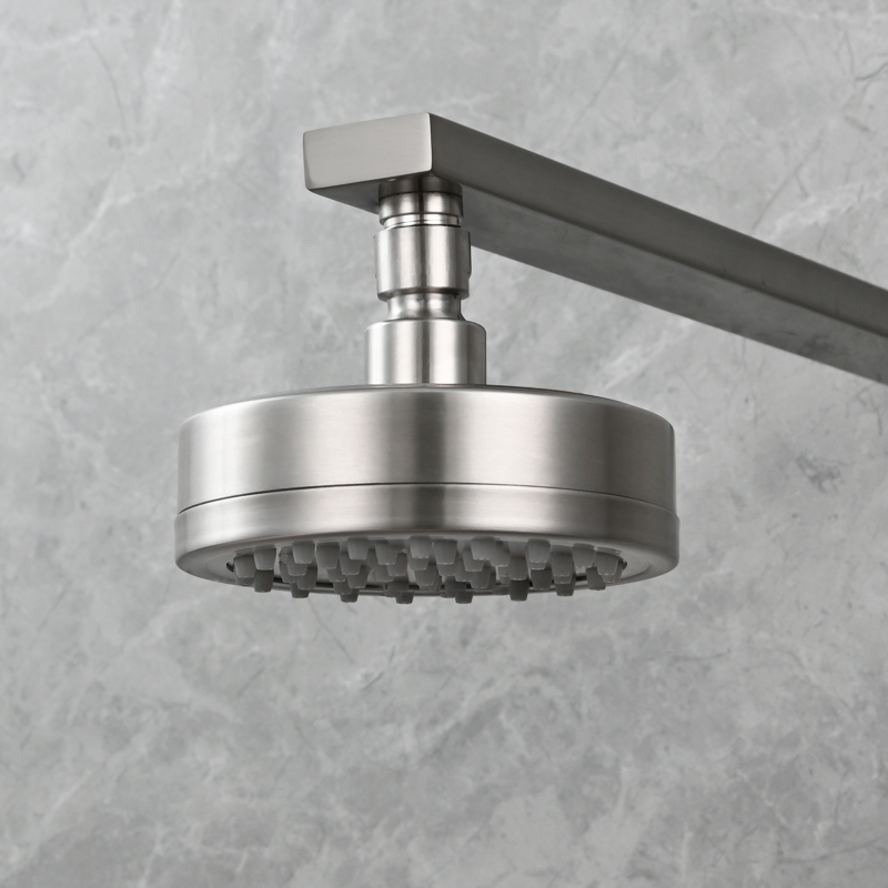 Tecmolog Stainless Steel Brushed Nickel Shower Head, Pressurized Water Saving and 360°  Rotate Shower Head