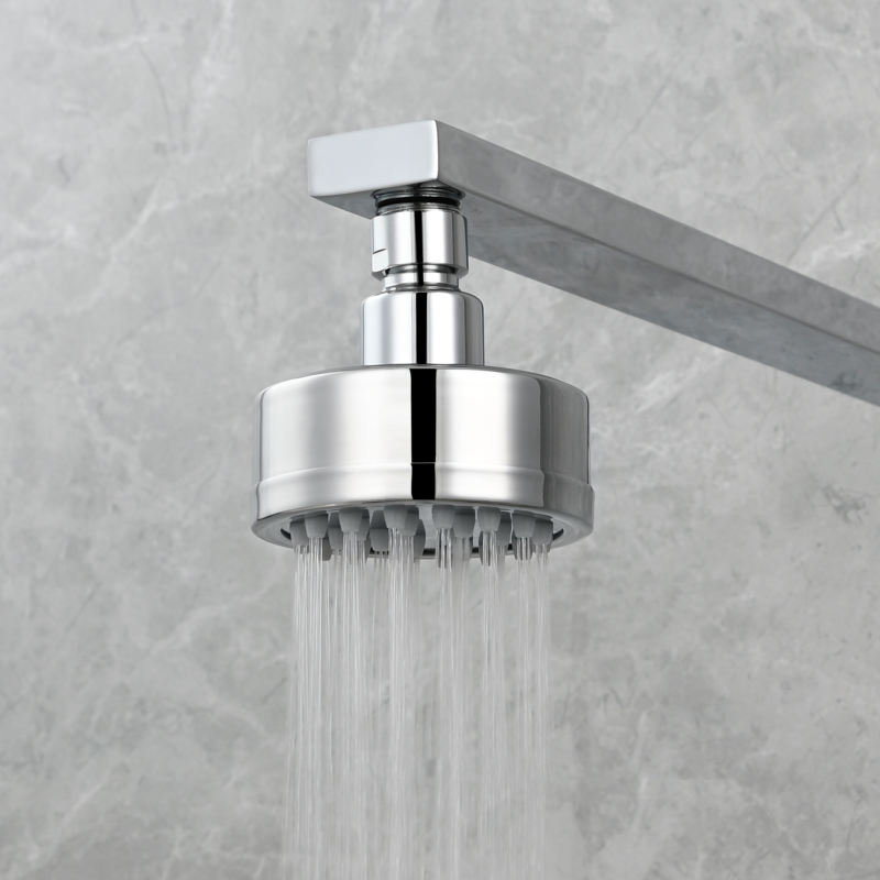 Tecmolog Stainless Steel Brushed Nickel Shower Head, Pressurized Water Saving and 360°  Rotate Shower Head