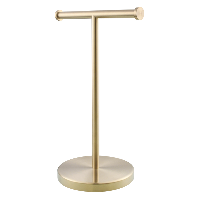 Tecmolog 304 Stainless Steel Towel Rack,Standing Towel Holder Weighted Base for Bathroom,Nickel,Brushed Gold,Black