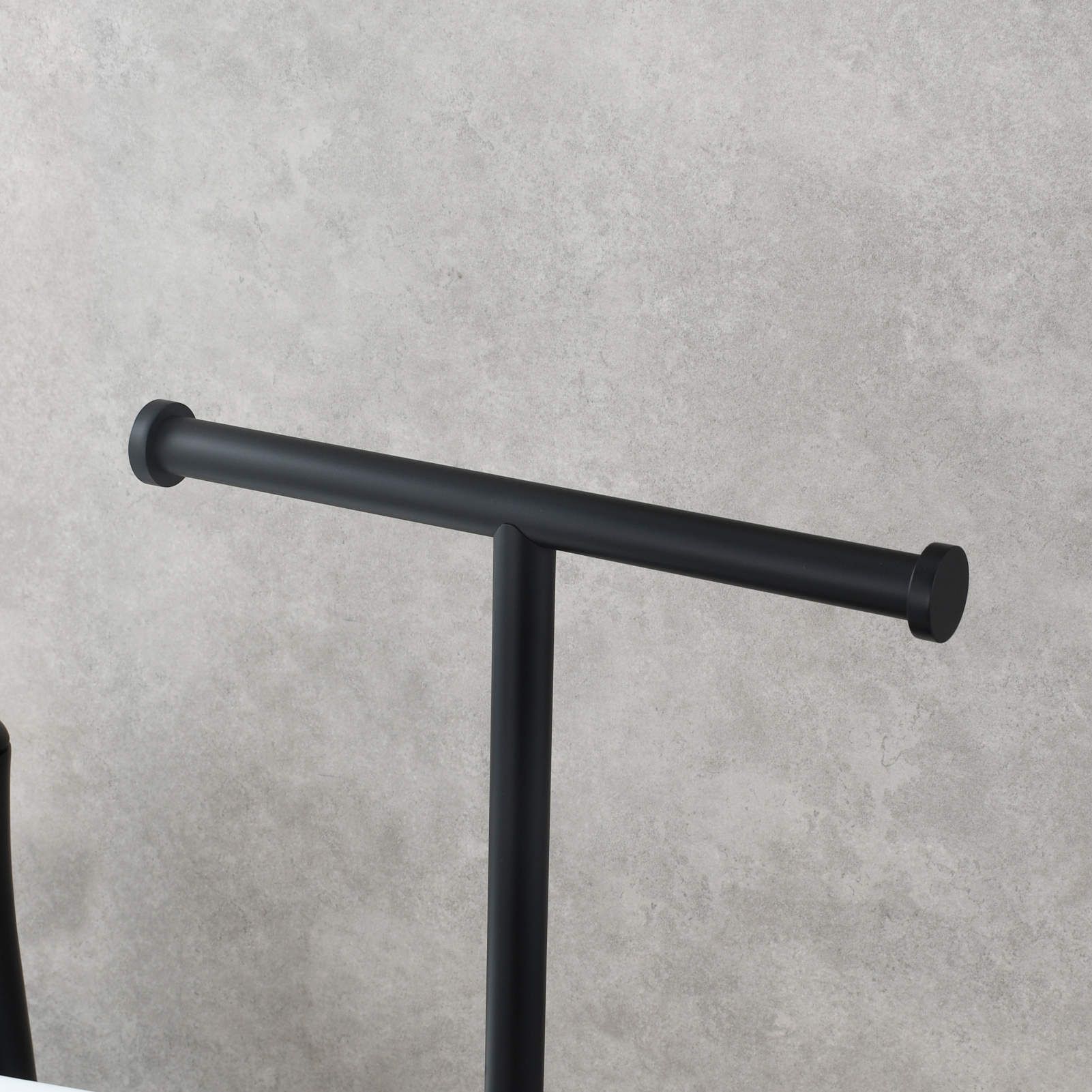 Tecmolog 304 Stainless Steel Towel Rack,Standing Towel Holder Weighted Base for Bathroom,Nickel,Brushed Gold,Black