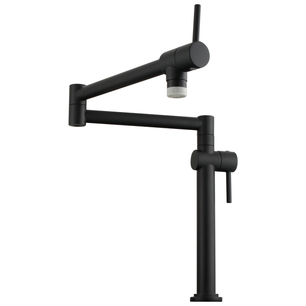 Tecmolog Brass Deck Mounted Kitchen Faucet Modern Modern Commercial Folding Faucet for Sink Faucet with Dual Handle