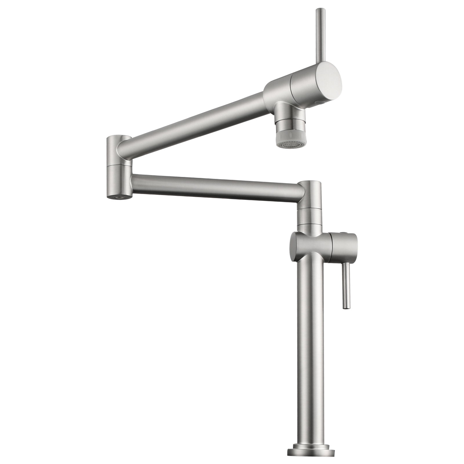 Tecmolog Brass Deck Mounted Kitchen Faucet Modern Modern Commercial Folding Faucet for Sink Faucet with Dual Handle