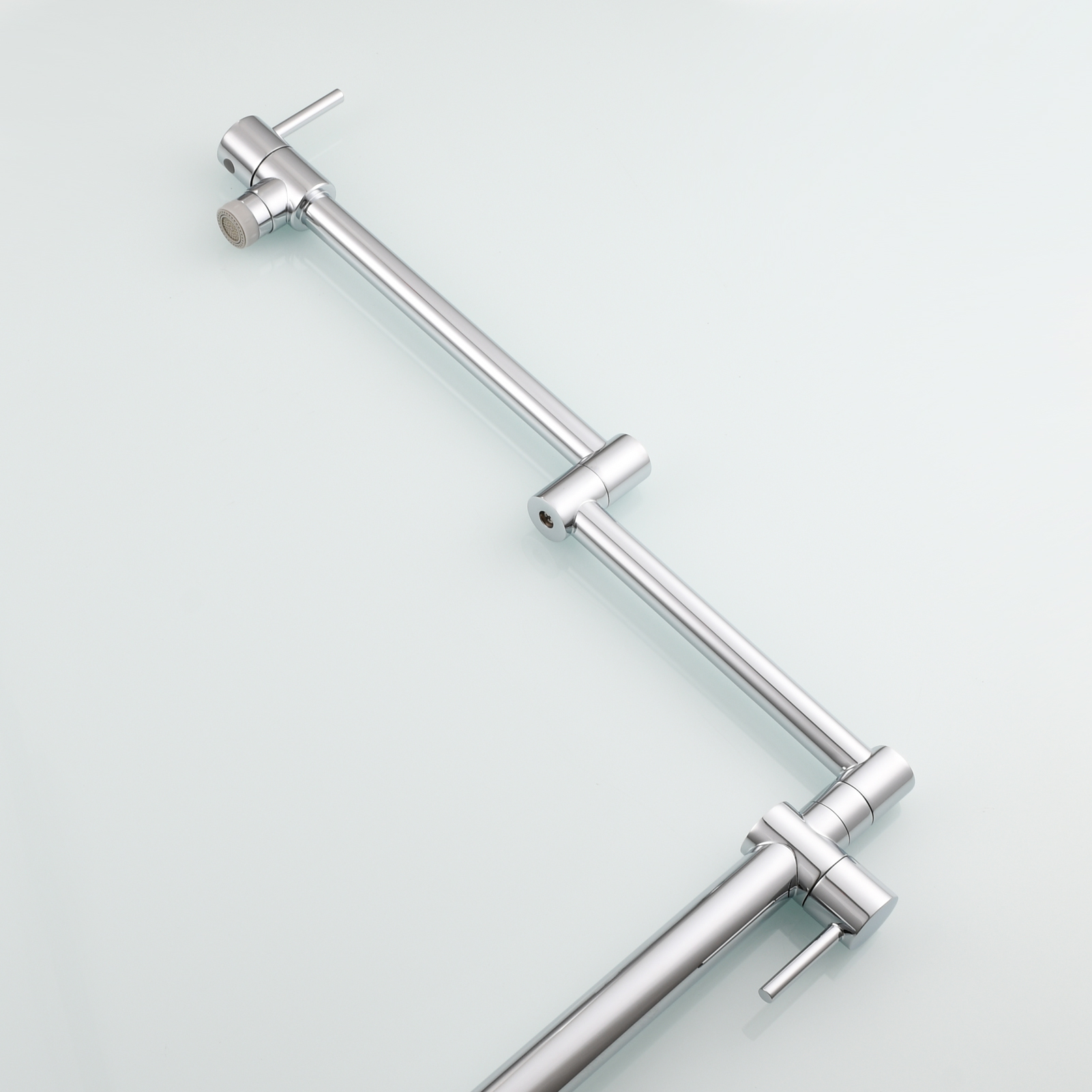 Tecmolog Brass Deck Mounted Kitchen Faucet Modern Modern Commercial Folding Faucet for Sink Faucet with Dual Handle