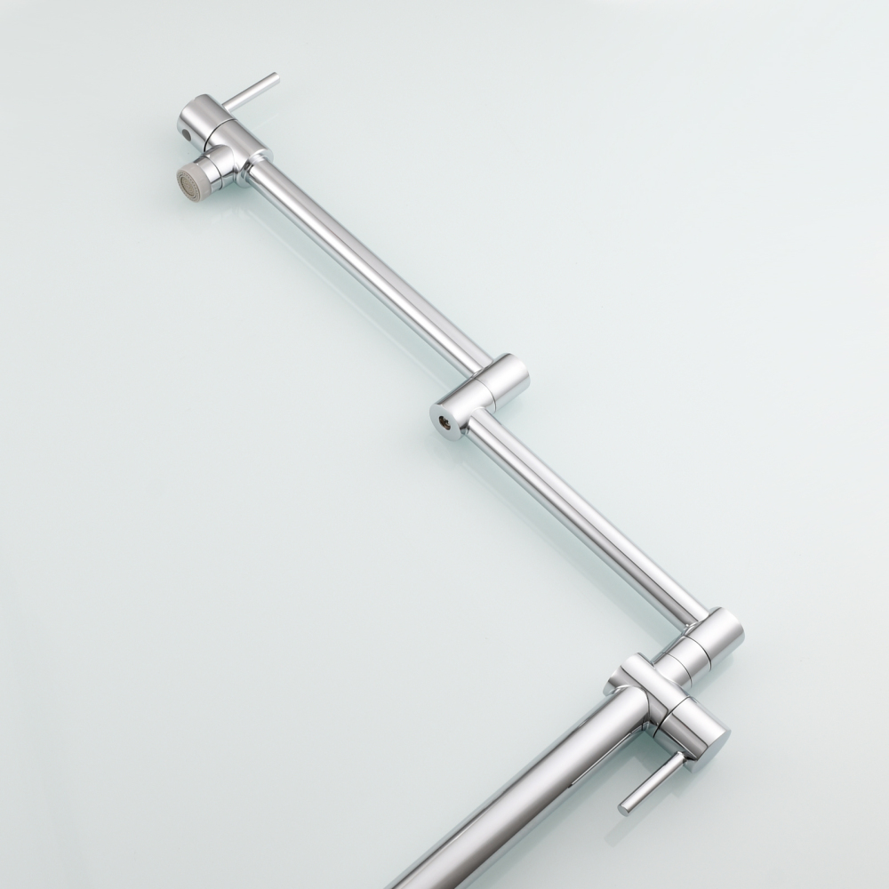 Tecmolog Brass Deck Mounted Kitchen Faucet Modern Modern Commercial Folding Faucet for Sink Faucet with Dual Handle