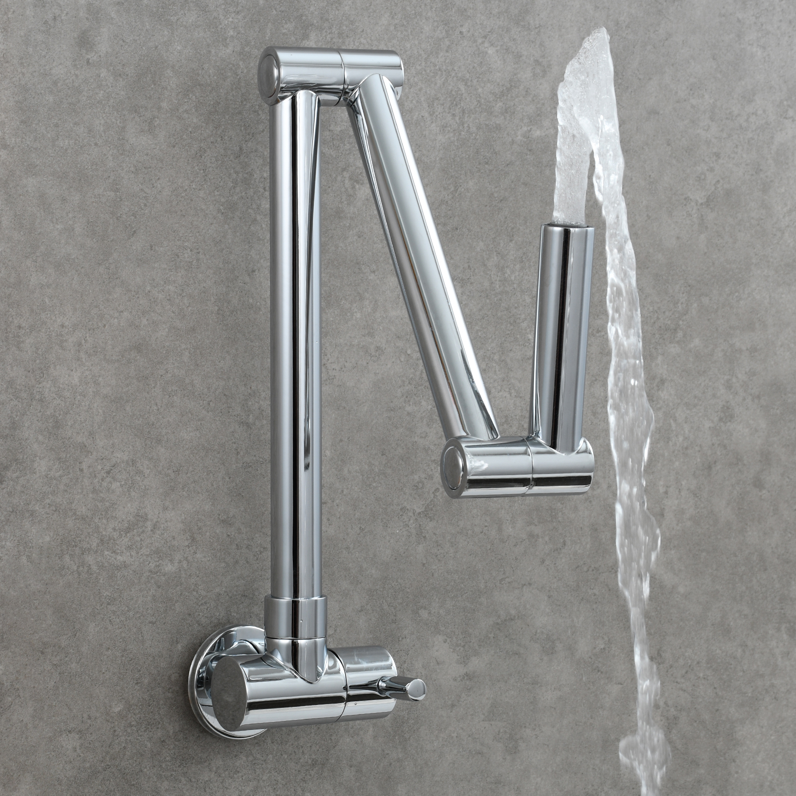 Tecmolog Pot Filler Faucet Commercial Wall Mount Stove Faucet, Brass Pot Filler Folding Faucet Over Stove