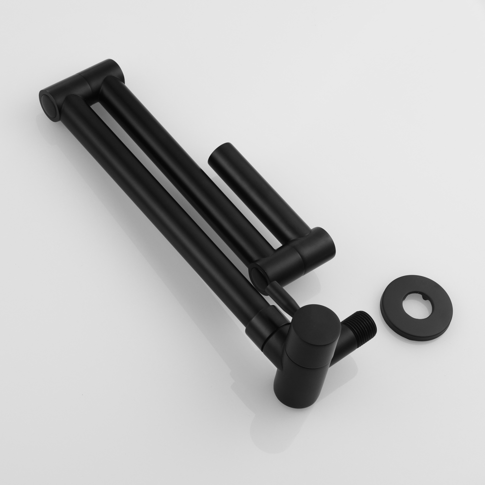 Tecmolog Pot Filler Faucet Commercial Wall Mount Stove Faucet, Brass Pot Filler Folding Faucet Over Stove