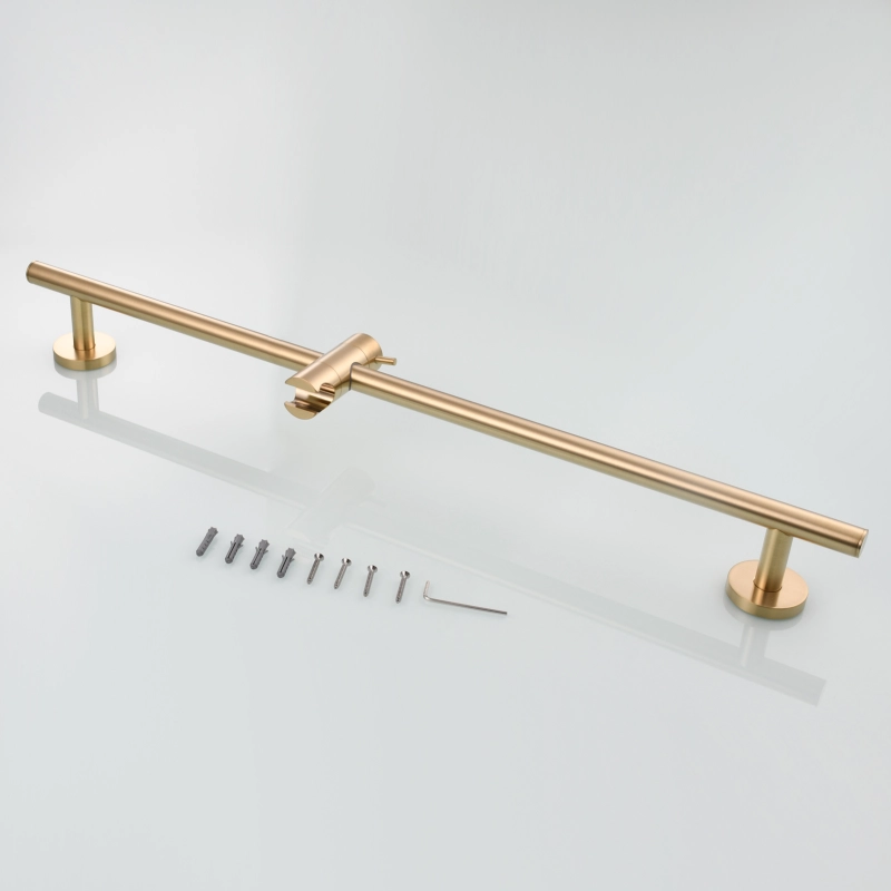 Tecmolog Brass 27.55-Inch Slide Bar with Adjustable Brass Shower Holder for Bathroom Wall Mount
