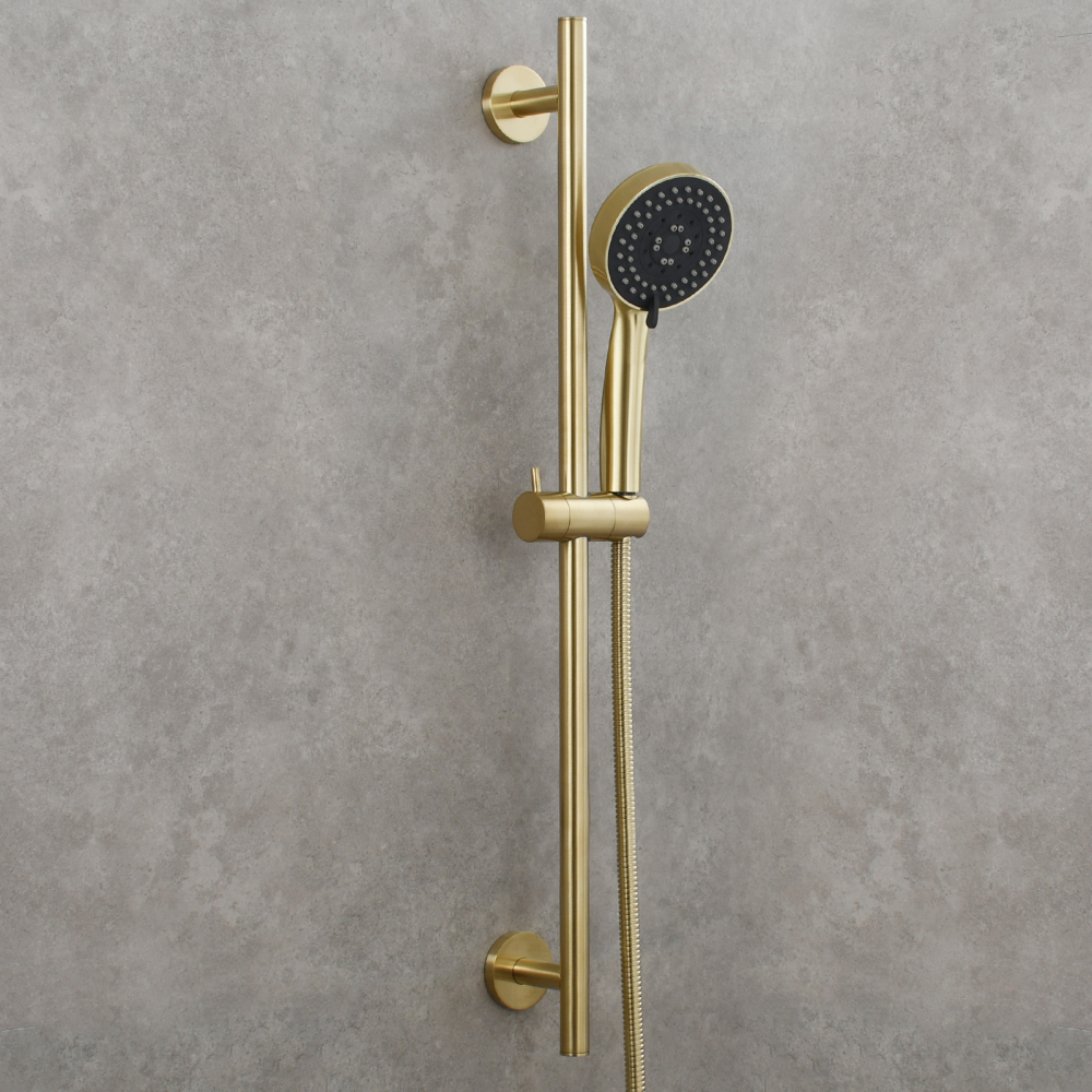 Tecmolog Brass 27.55-Inch Slide Bar with Adjustable Brass Shower Holder for Bathroom Wall Mount