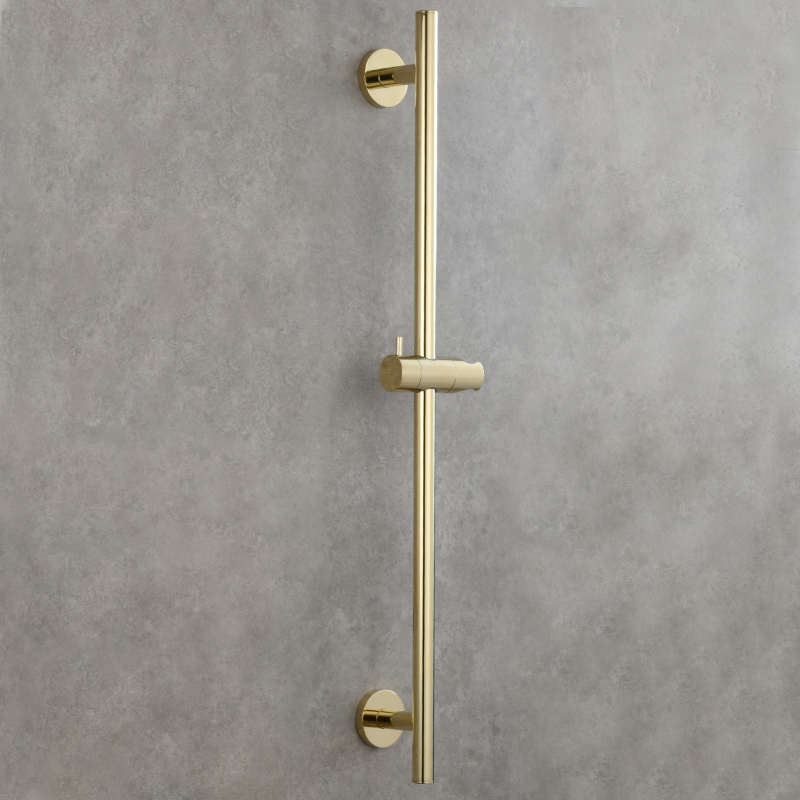 Tecmolog Brass 27.55-Inch Slide Bar with Adjustable Brass Shower Holder for Bathroom Wall Mount