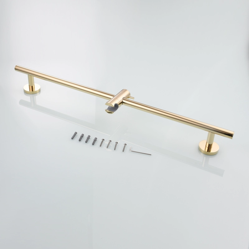 Tecmolog Brass 27.55-Inch Slide Bar with Adjustable Brass Shower Holder for Bathroom Wall Mount