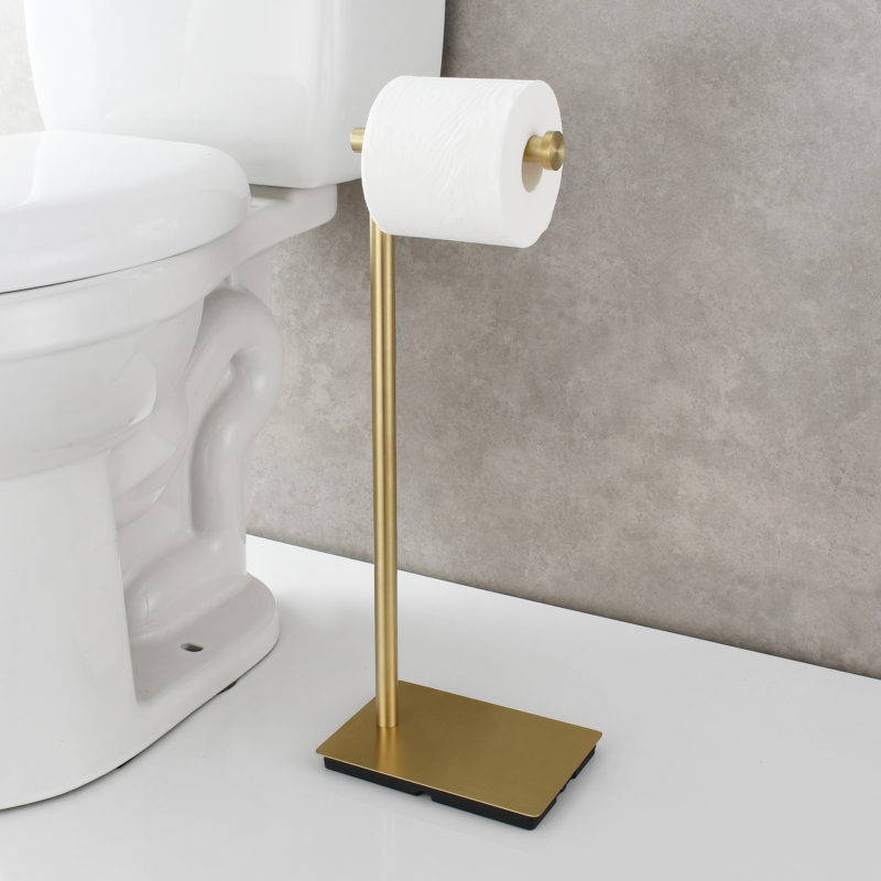 Tecmolog 304 Stainless Steel Free-standing Toilet Roll Holder with Reserve Function,SBH266B