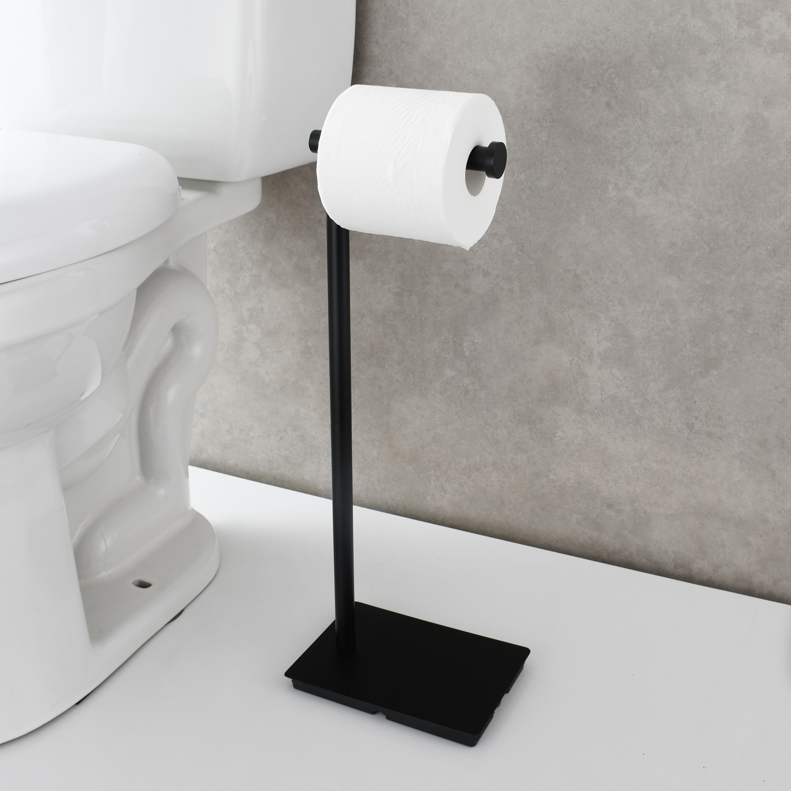 Tecmolog 304 Stainless Steel Free-standing Toilet Roll Holder with Reserve Function,SBH266B