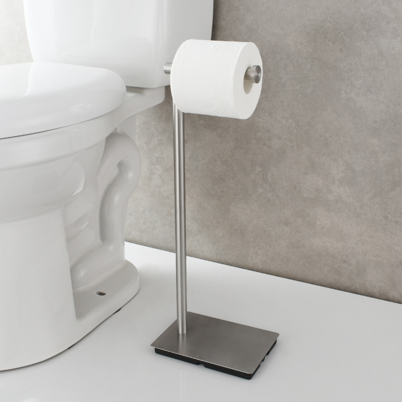 Tecmolog 304 Stainless Steel Free-standing Toilet Roll Holder with Reserve Function,SBH266B