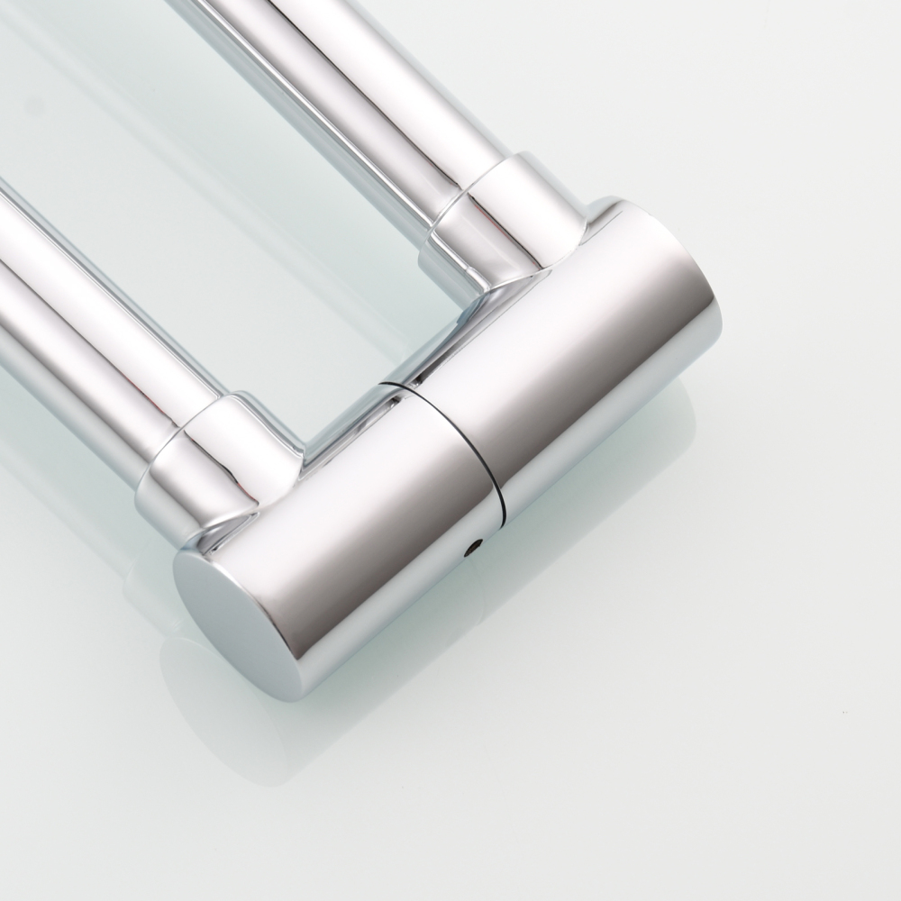 Tecmolog Deck Mount Fold Faucet Brass Hot and Cold Sink Tap with Two Handle Switch