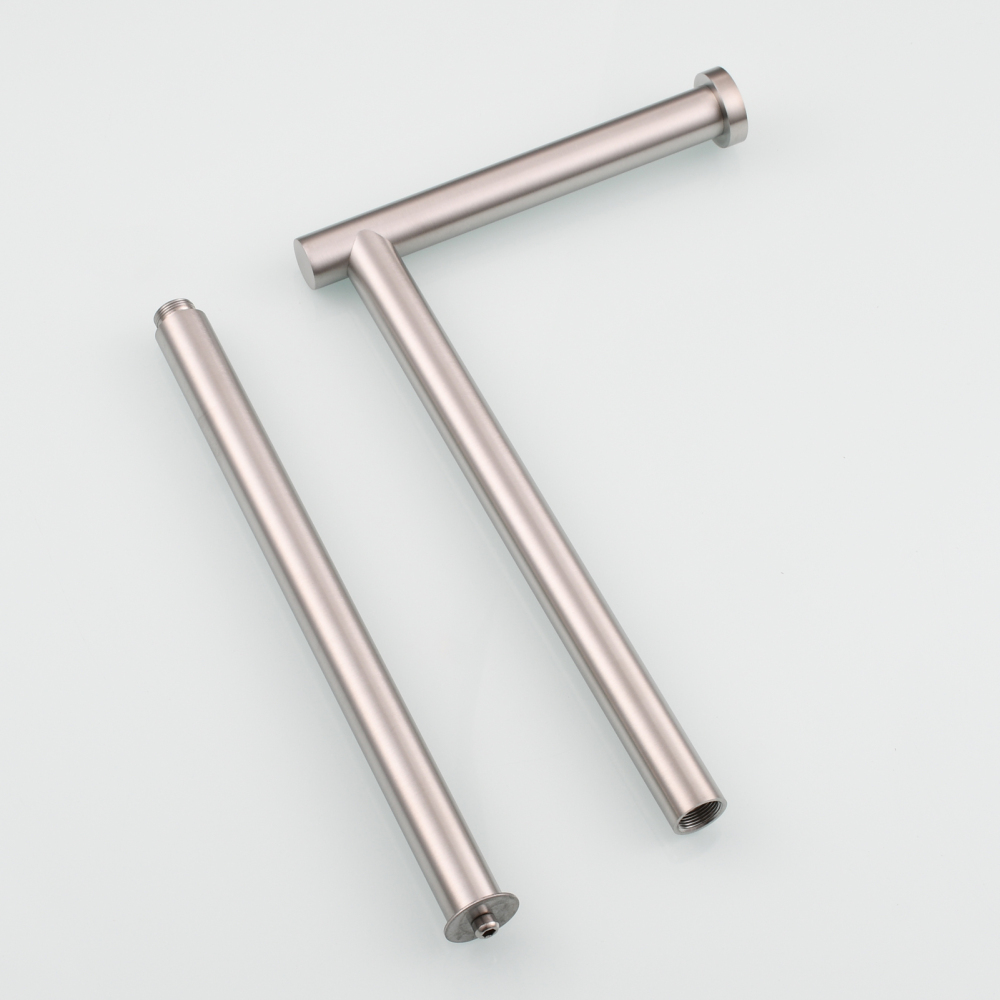 Tecmolog Stainless Steel Free Standing Paper Towel Holder,Black Bathroom Roll Holder with Non-Slip Mat,SBH265B