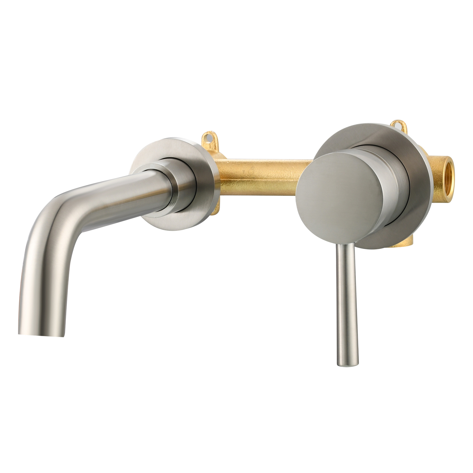 Tecmolog Brass Black Basin Faucet Single Handle Wall Mounted Bathroom Mixer Basin Taps Washroom Sink Faucet for Bathroom Vanity, Bowl Sink BB6083A