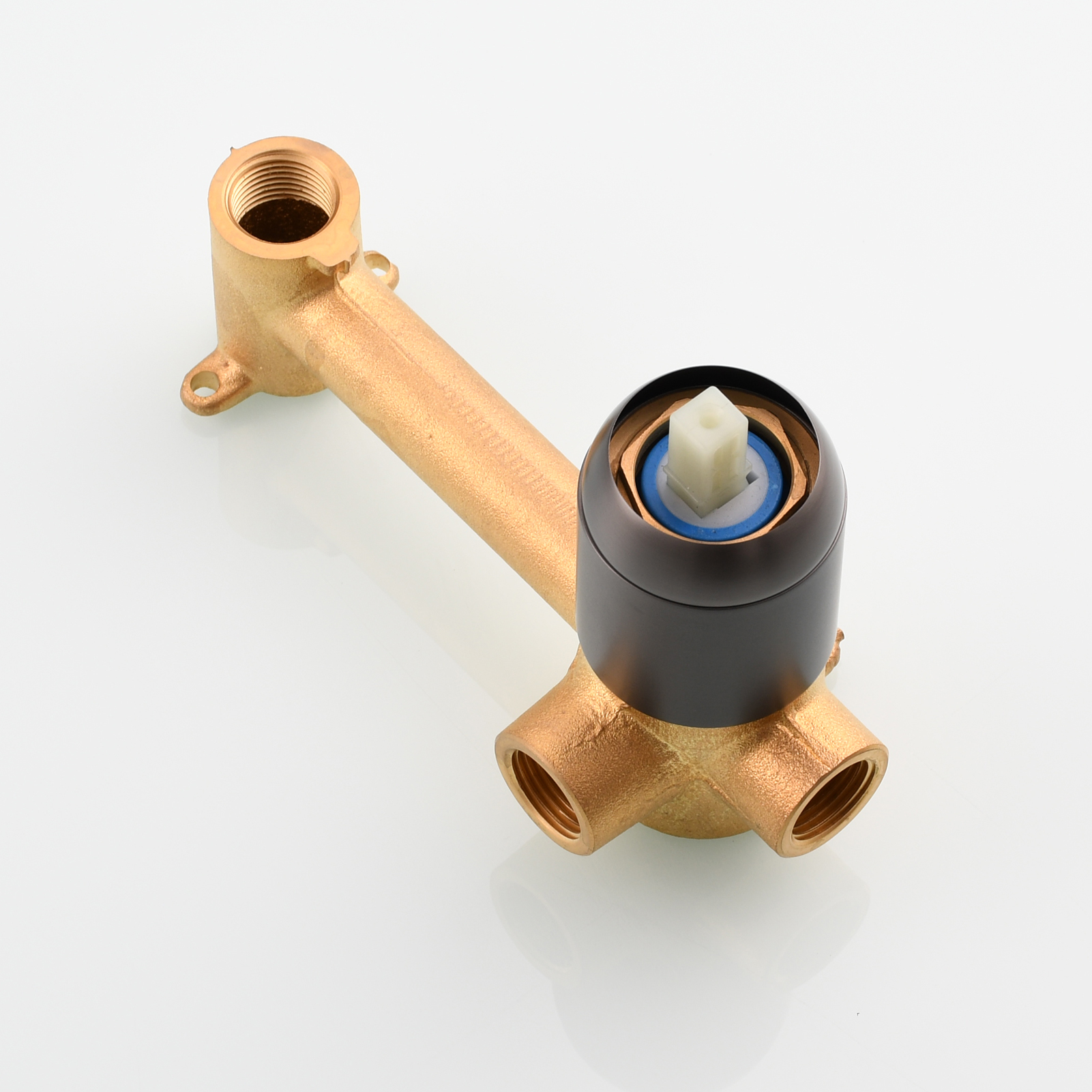 Tecmolog Brass Black Basin Faucet Single Handle Wall Mounted Bathroom Mixer Basin Taps Washroom Sink Faucet for Bathroom Vanity, Bowl Sink BB6083A