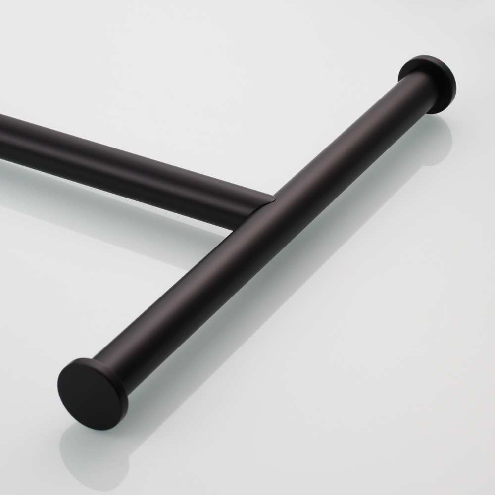 Tecmolog 304 Stainless Steel Black Towel Rack,Free Standing Marble Base Paper Towel Holder,SBH253B