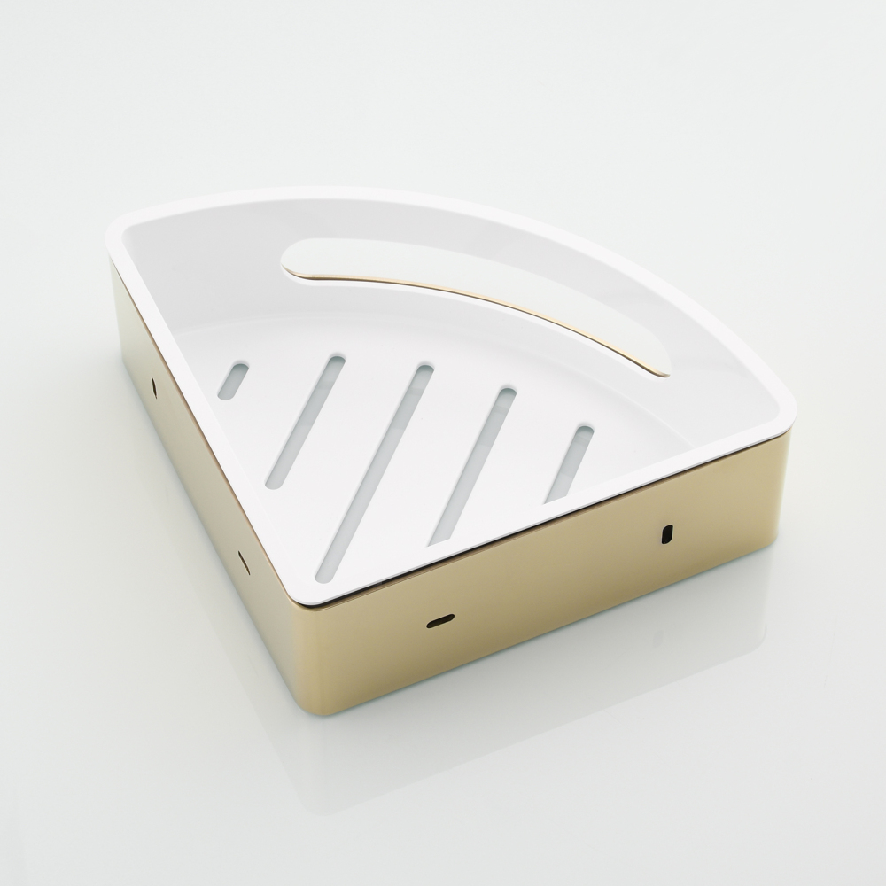 Tecmolog Chrome Triangle Corner Caddy Bathing Platform With Hooks Kitchen Wall Nail Storage For Bathroom SBH189/SBH189J/SBH189B/SBH189NA