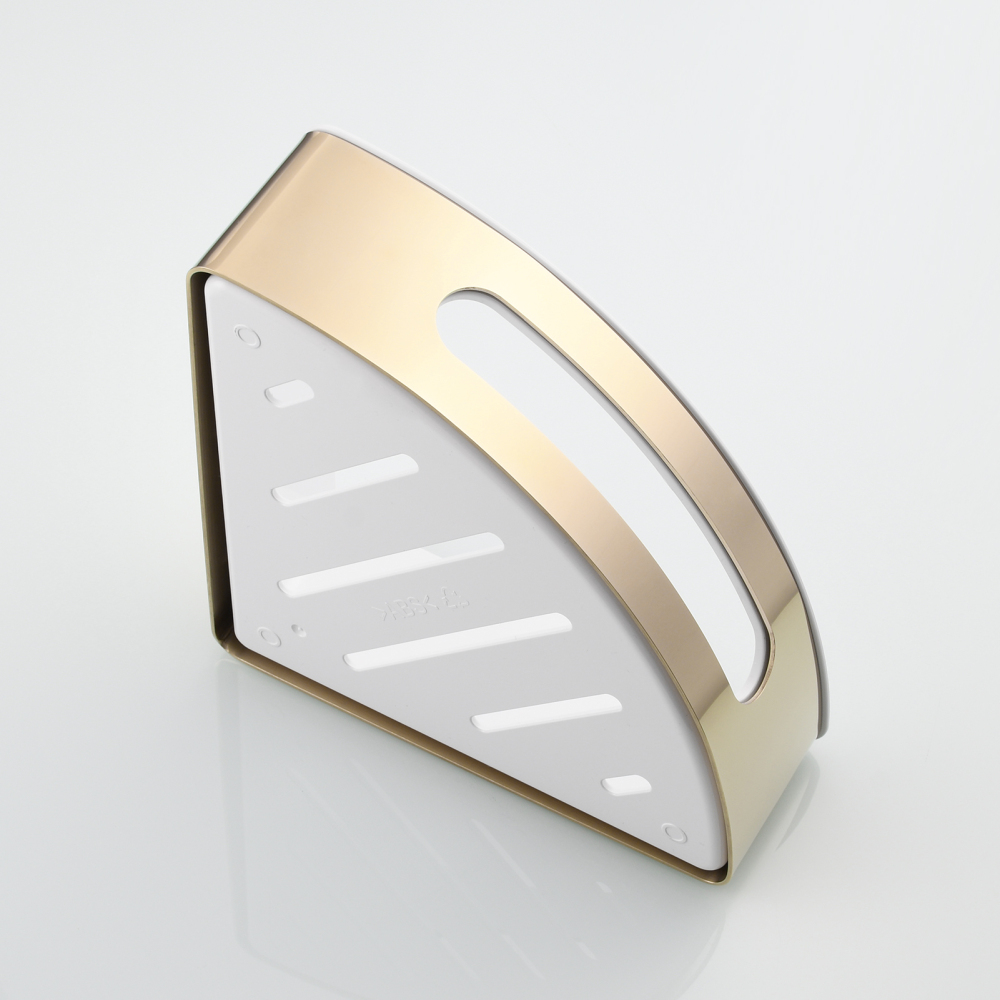 Tecmolog Chrome Triangle Corner Caddy Bathing Platform With Hooks Kitchen Wall Nail Storage For Bathroom SBH189/SBH189J/SBH189B/SBH189NA