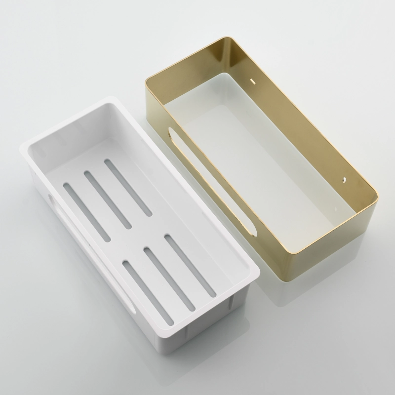 Tecmolog Stainless Steel Black/Nickel/Gold/Chrome Corner Shelf Caddy Bathing Platform with Hooks Wall Nail Storage SBH190/SBH190B/SBH190J/SBH190NA
