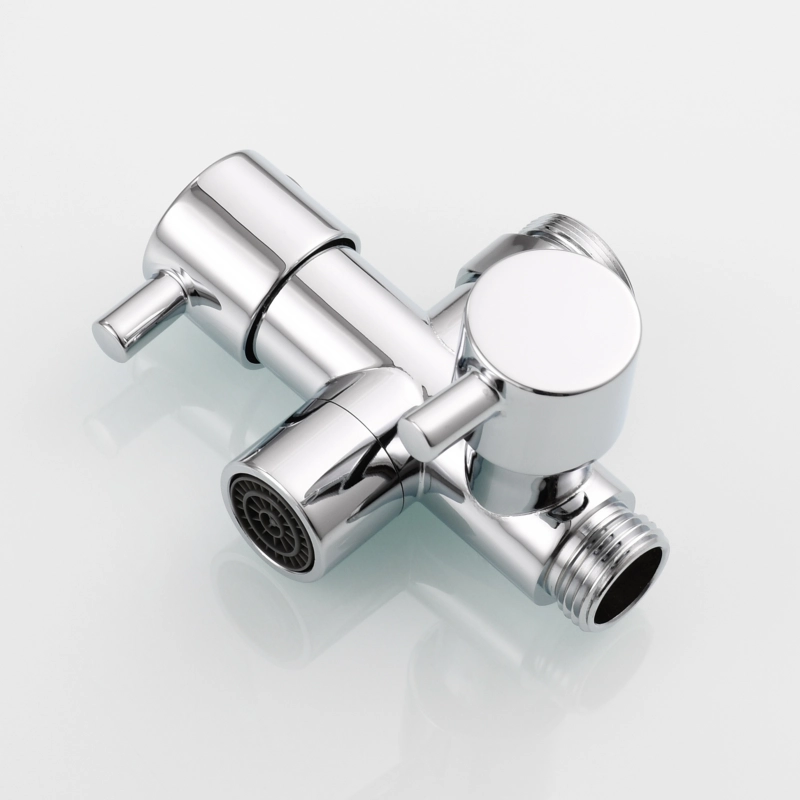Tecmolog Brass Faucet Diverter Valve Shut Off Sink Faucet to Hose Adapter for Bathroom Faucet