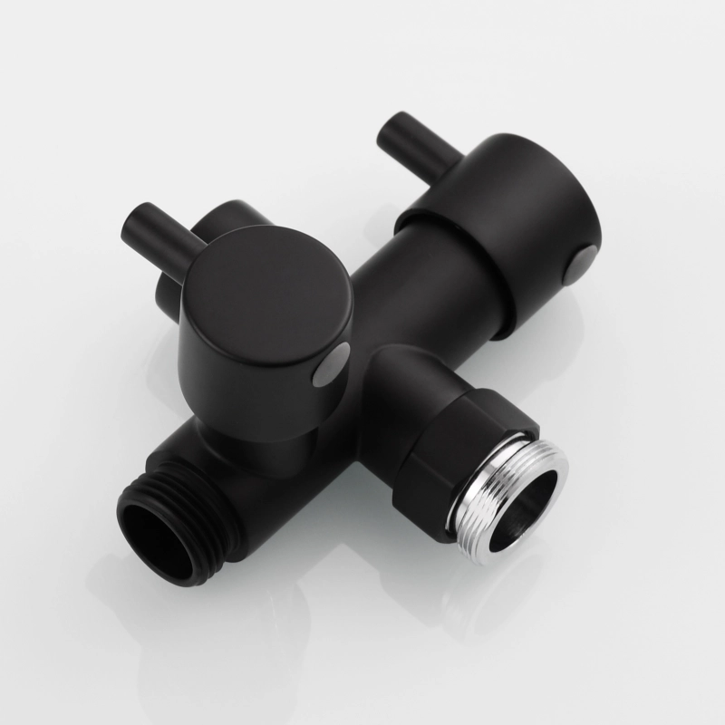 Tecmolog Brass Faucet Diverter Valve Shut Off Sink Faucet to Hose Adapter for Bathroom Faucet