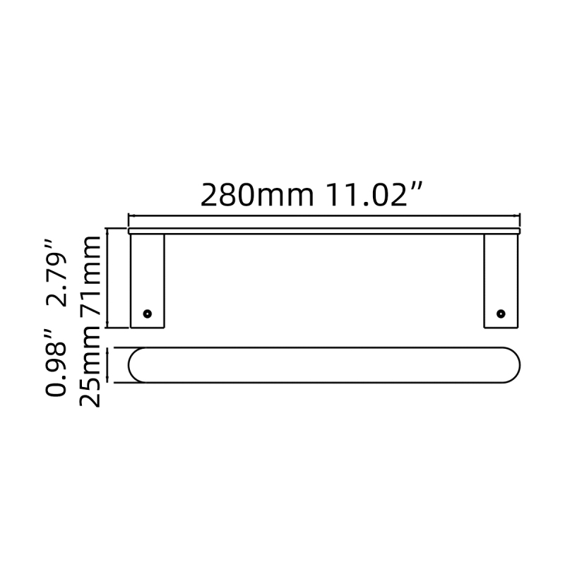 Tecmolog 304 Stainless Steel Towel Shelf,Bathroom Black Rack Toilet Holder,SBH202